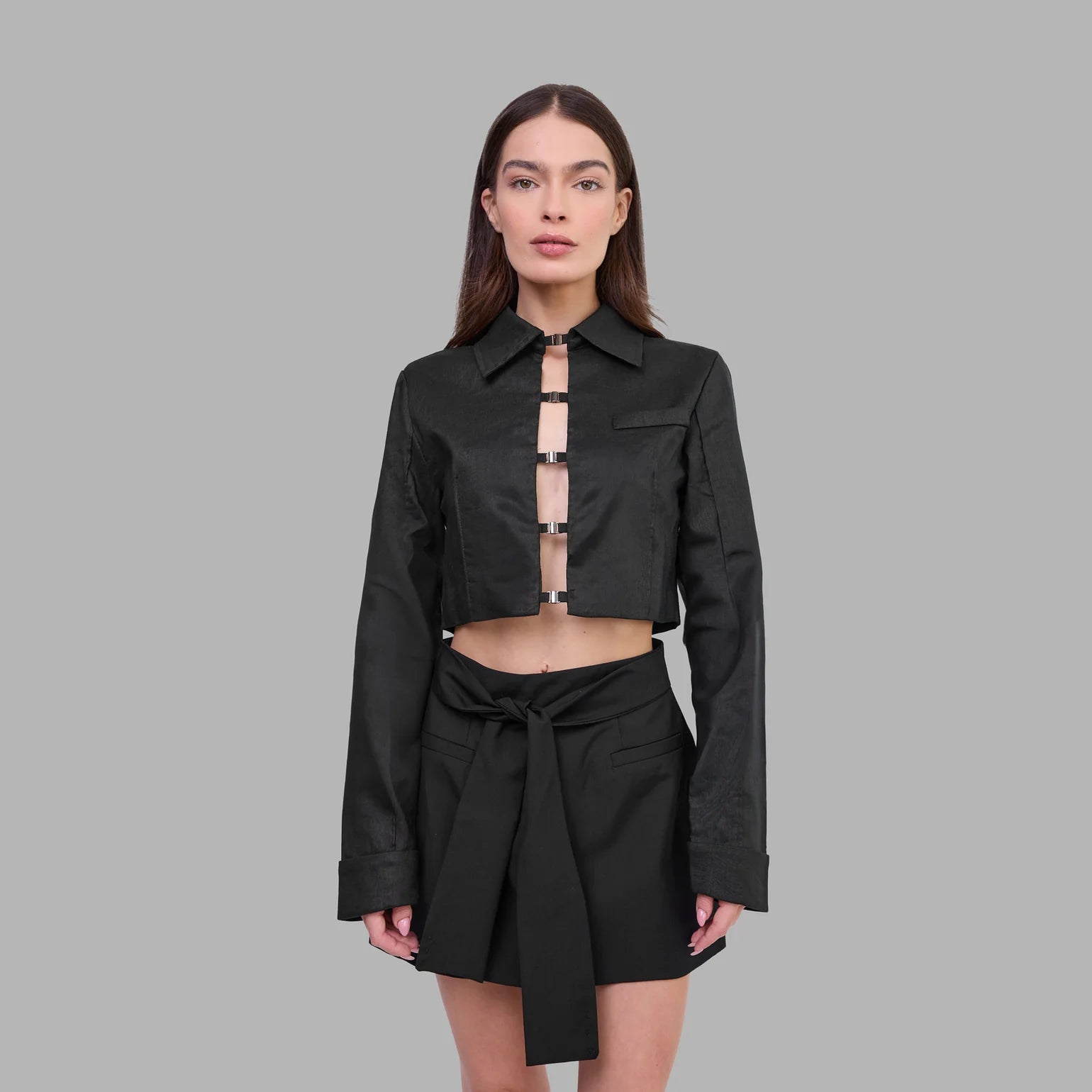 BLVCK Kuwait | Blvck Signature Tie-Front Skirt