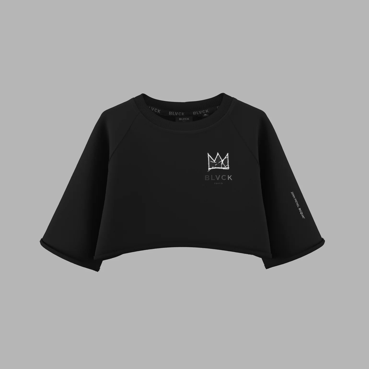 BLVCK Kuwait | Blvck x Basquiat Crop Tee 'Black'- Women