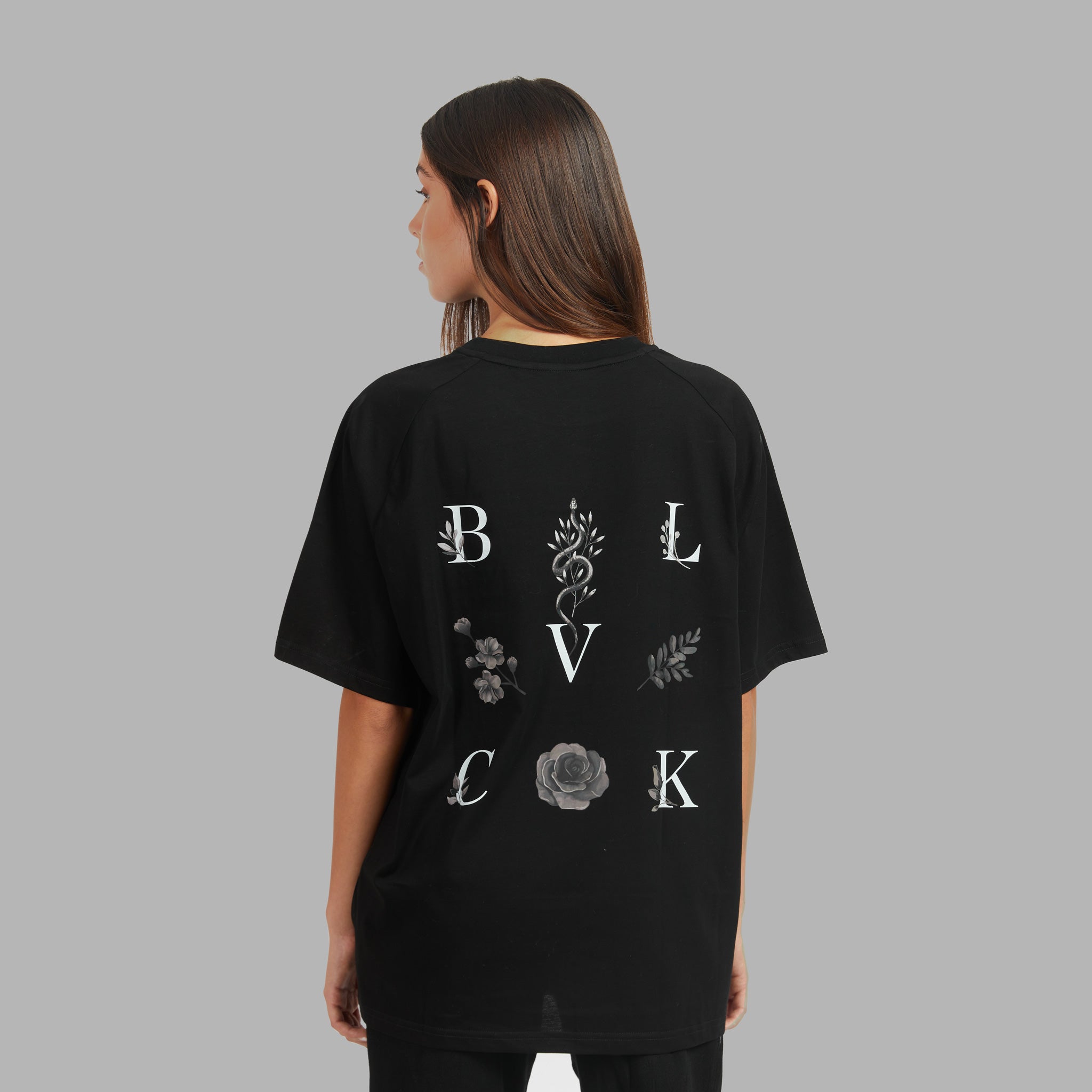 BLVCK Kuwait | Blvck Floral Logo Tee - Women