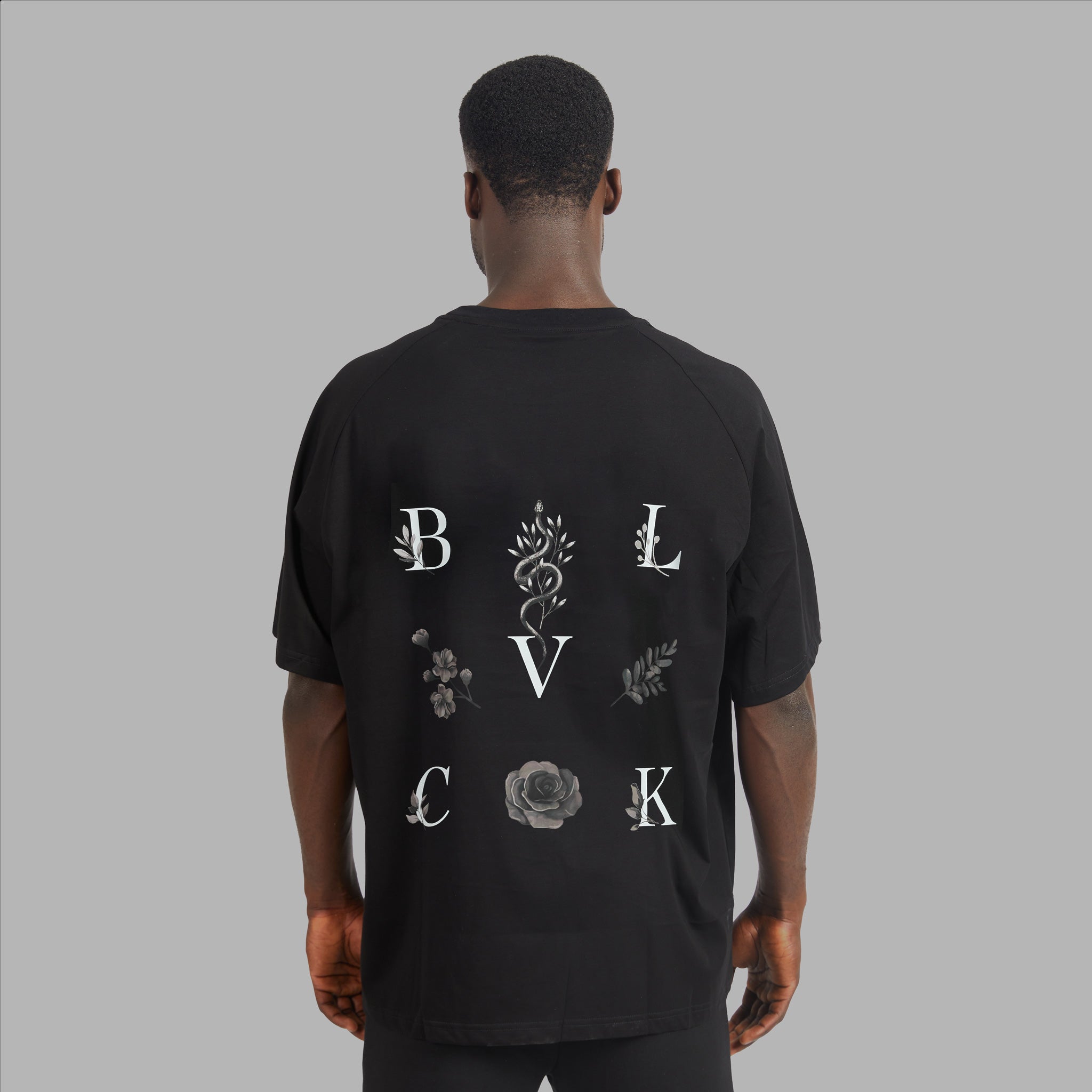 BLVCK Kuwait | Blvck Floral Logo Tee