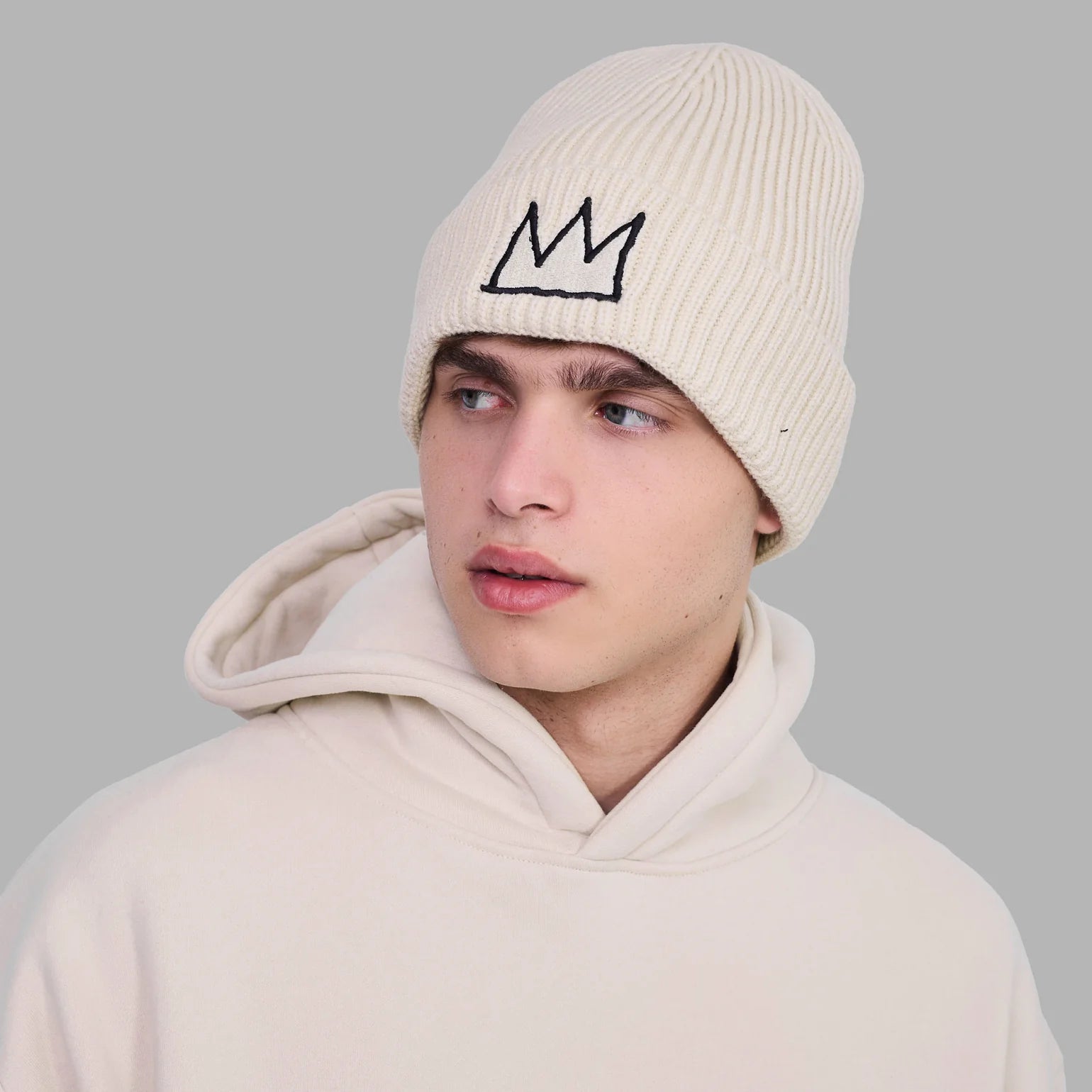 BLVCK Kuwait | Blvck x Basquiat Beanie 'Cream'
