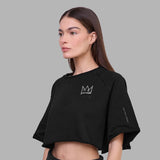 BLVCK Kuwait | Blvck x Basquiat Crop Tee 'Black'- Women