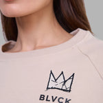 BLVCK Kuwait | Blvck x Basquiat Crop Tee 'Twilight Cream'- Women