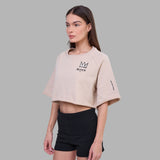 BLVCK Kuwait | Blvck x Basquiat Crop Tee 'Twilight Cream'- Women
