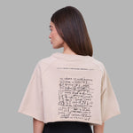 BLVCK Kuwait | Blvck x Basquiat Crop Tee 'Twilight Cream'- Women