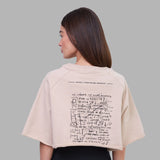 BLVCK Kuwait | Blvck x Basquiat Crop Tee 'Twilight Cream'- Women