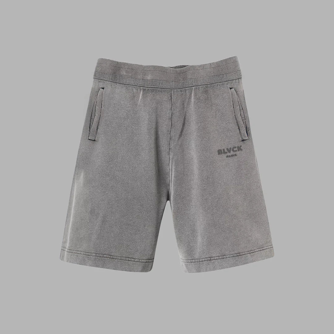 Acid Wash Shorts Grey | BLVCK Kuwait