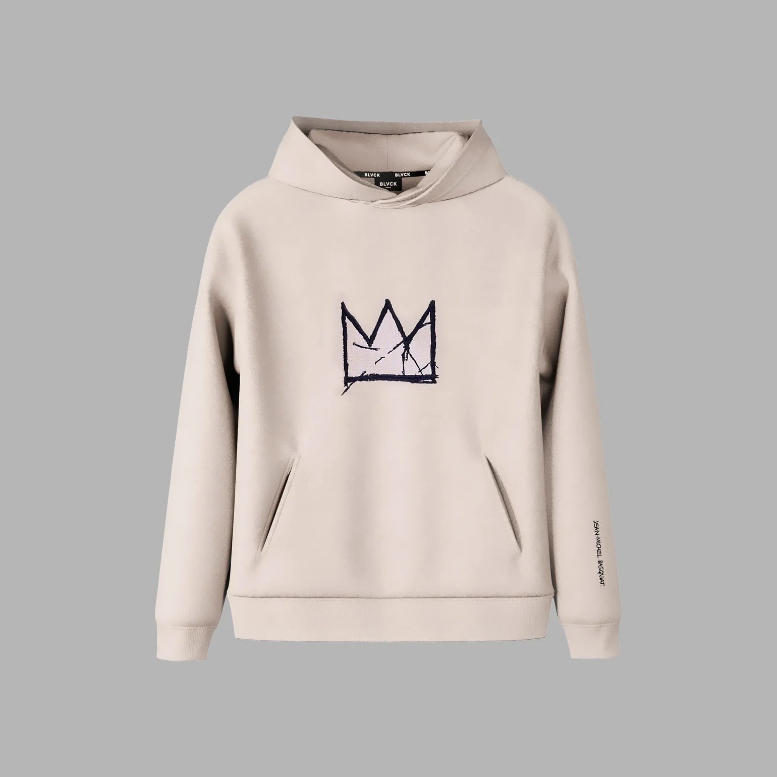 BLVCK Kuwait | Blvck x Basquiat 'Crown' Hoodie Cream